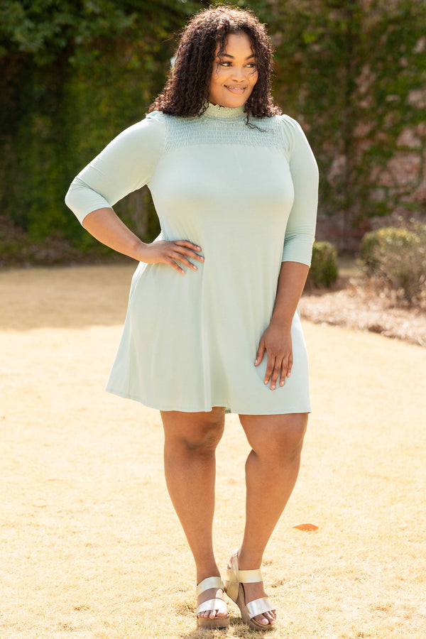 Women's Simply Southern Dress, Green | Size: 3X By Chic Soul Women's Simply Southern Dress, Green | Size: 3X By Chic Soul