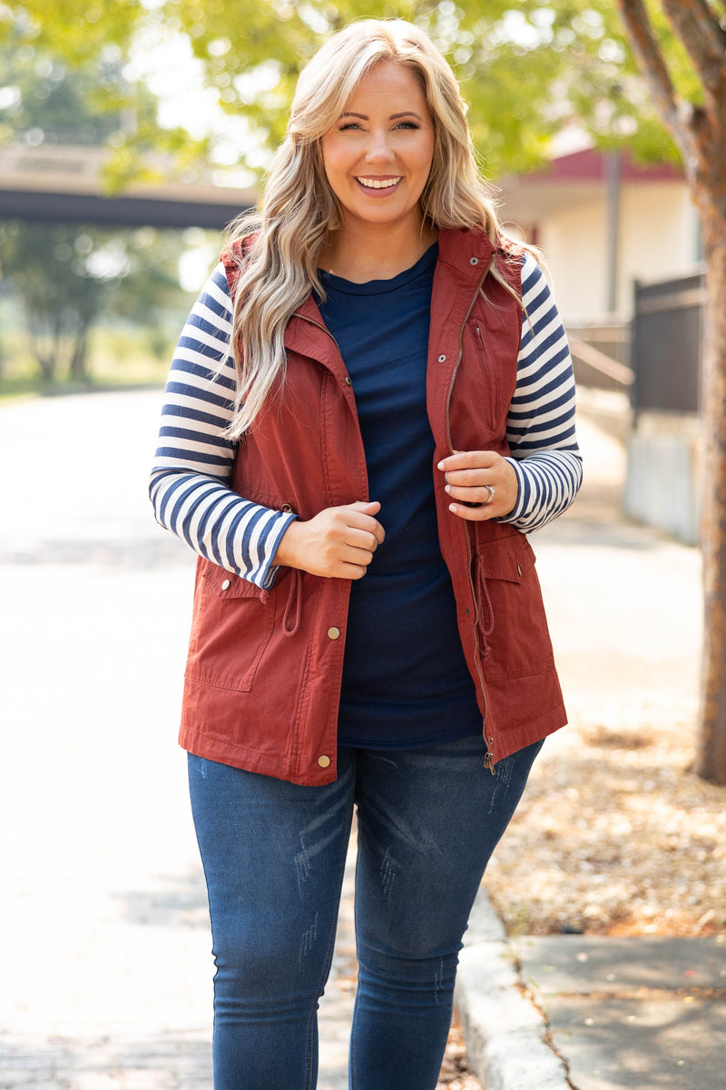 Plus size burgundy on sale vest