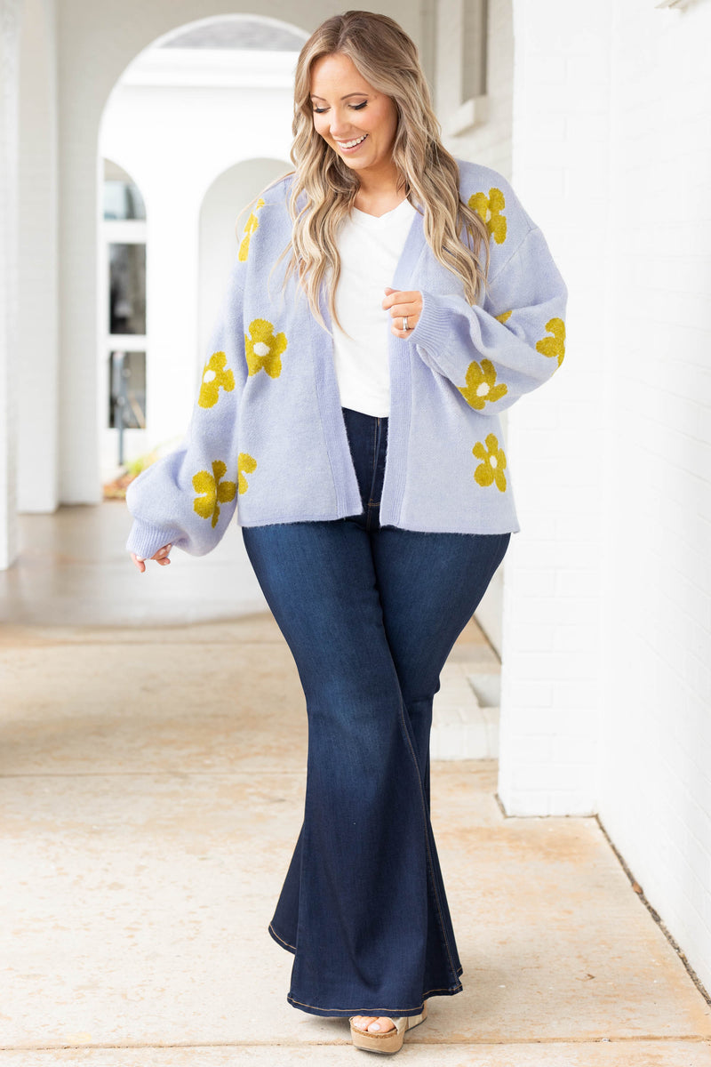 Spring Blooms Cardigan, Chambray – Chic Soul