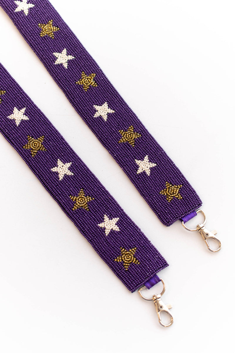 Beaded Purple Purse Strap — Serenity Home & Gifts