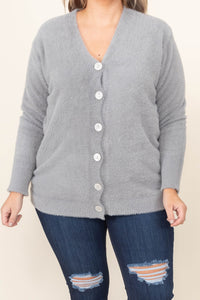 Sweet Excitement Cardigan, Gray – Chic Soul