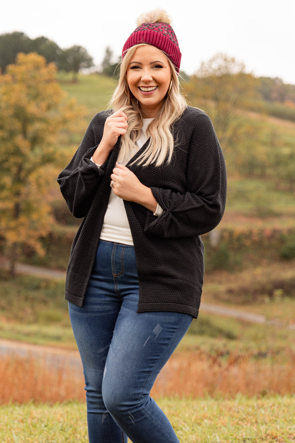 The Caring Cardigan, Black