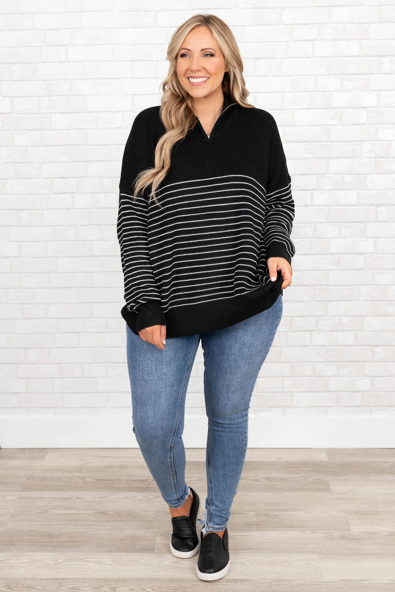 Plus size half discount sweater