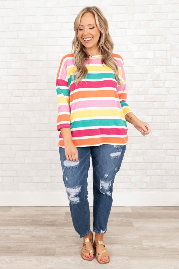 Chic Soul plus size clothing, medium wash distressed mom jeans