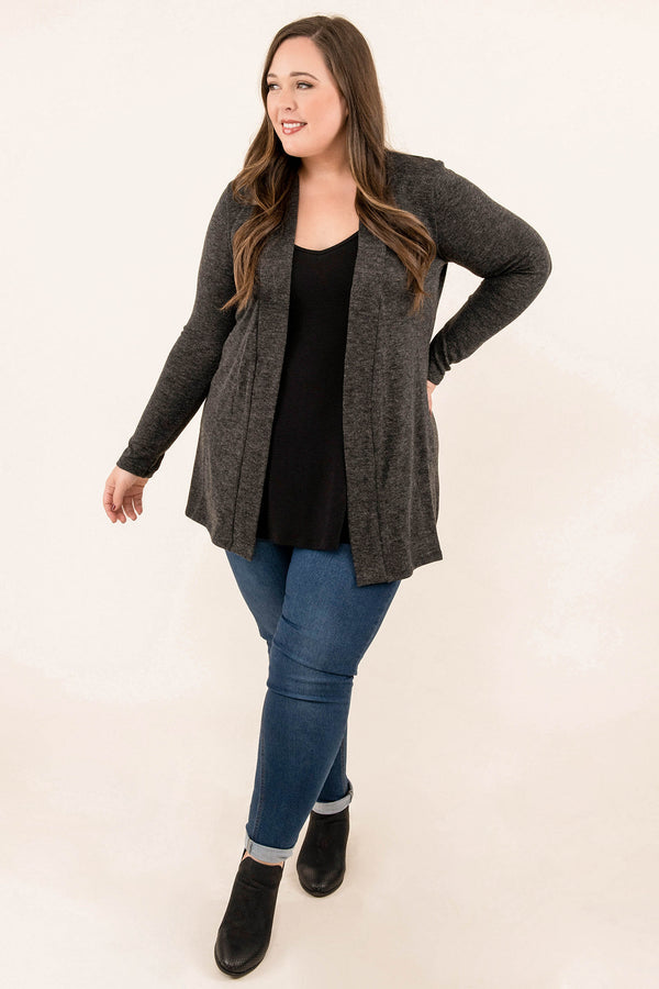 Waiting For This Moment Cardigan, Charcoal