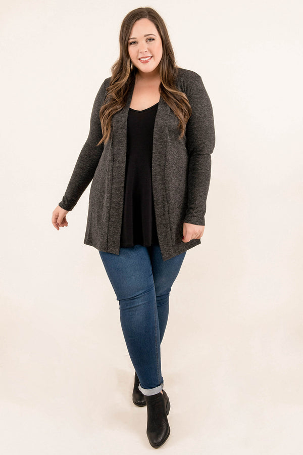 Waiting For This Moment Cardigan, Charcoal