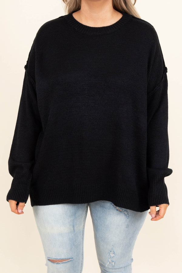 Chic Soul plus size clothing, black sweater