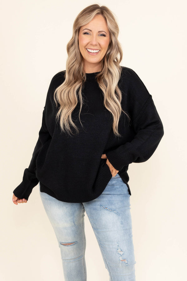 Chic Soul plus size clothing, black sweater