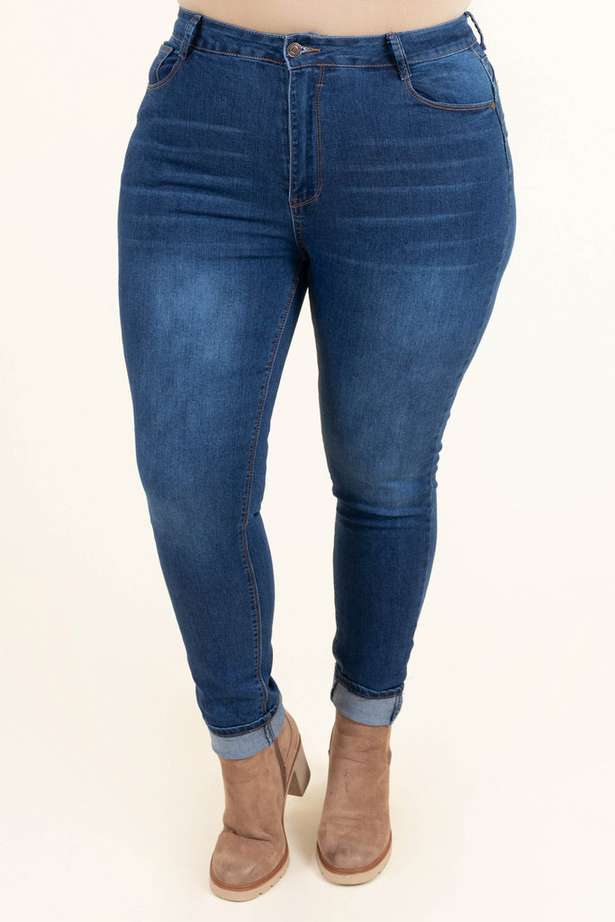 Watching Wonders Jeggings, Dark Wash – Chic Soul