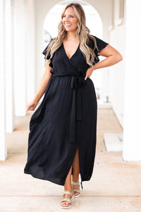 coast black maxi dress