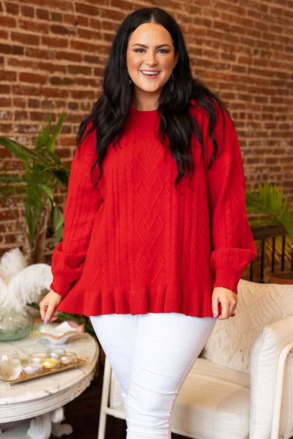 Warm By The Fireplace Cardigan, Red – Chic Soul