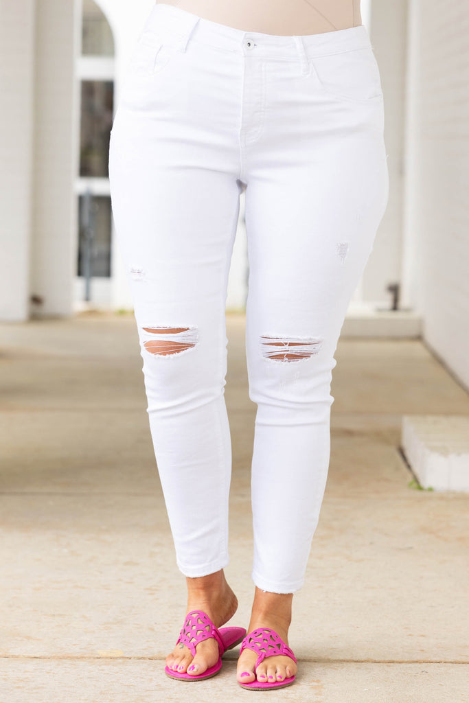 White Out Jeans, White – Chic Soul