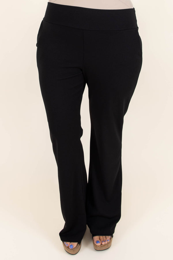 Chic Soul plus size clothing, black flare pants