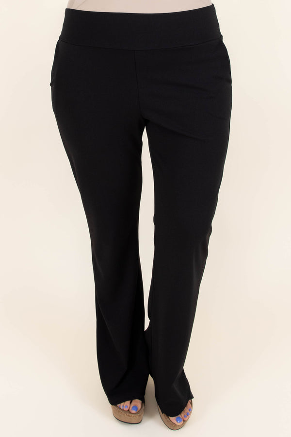 Chic Soul plus size clothing, black flare pants