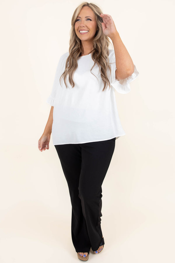 Chic Soul plus size clothing, black flare pants