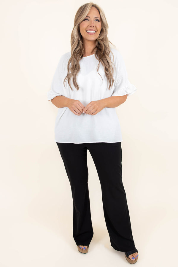 Chic Soul plus size clothing, black flare pants