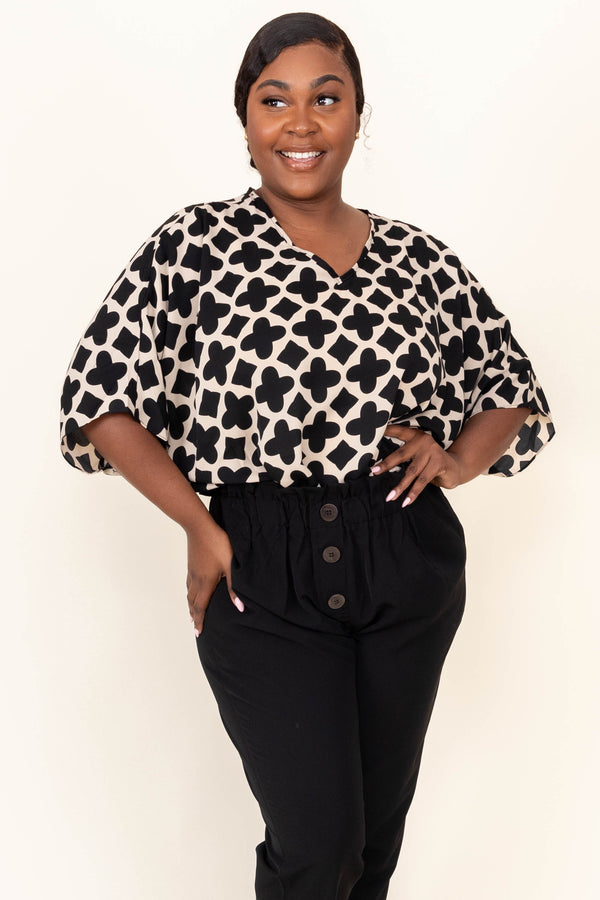 Black dressy top plus size best sale